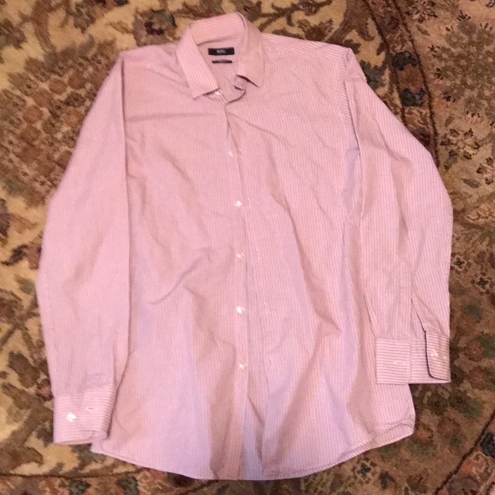 Men’s Hugo Boss checkered dress shirt